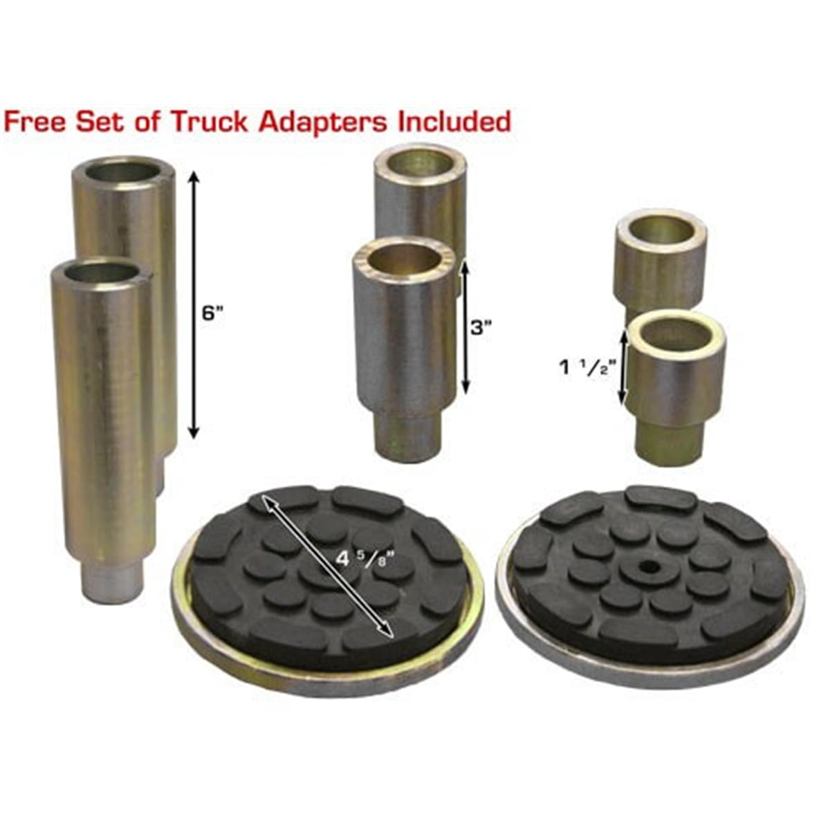 ATLAS Automotive Equipment RJ8000BK Rolling Bridge Jack, 8,000lb. Capacity, Air Hydraulic Operated, 70-115 PSI, Compact Size, Low Profile, Multiple Safety Lock Positions, 4 Piece Truck Adapters