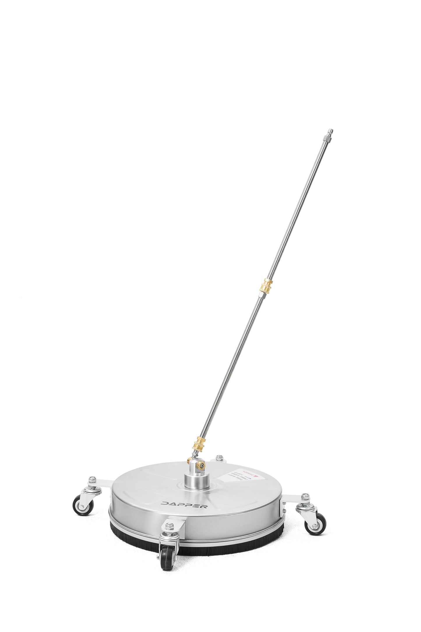 Dapper Supply 15 in. Pressure Washer Surface Cleaner in Stainless Steel w/Wheels, 4000 Max PSI, 3/8" Connector & 2 Extension Wands. Ideal for Driveways, Sidewalks, Patios, Decks