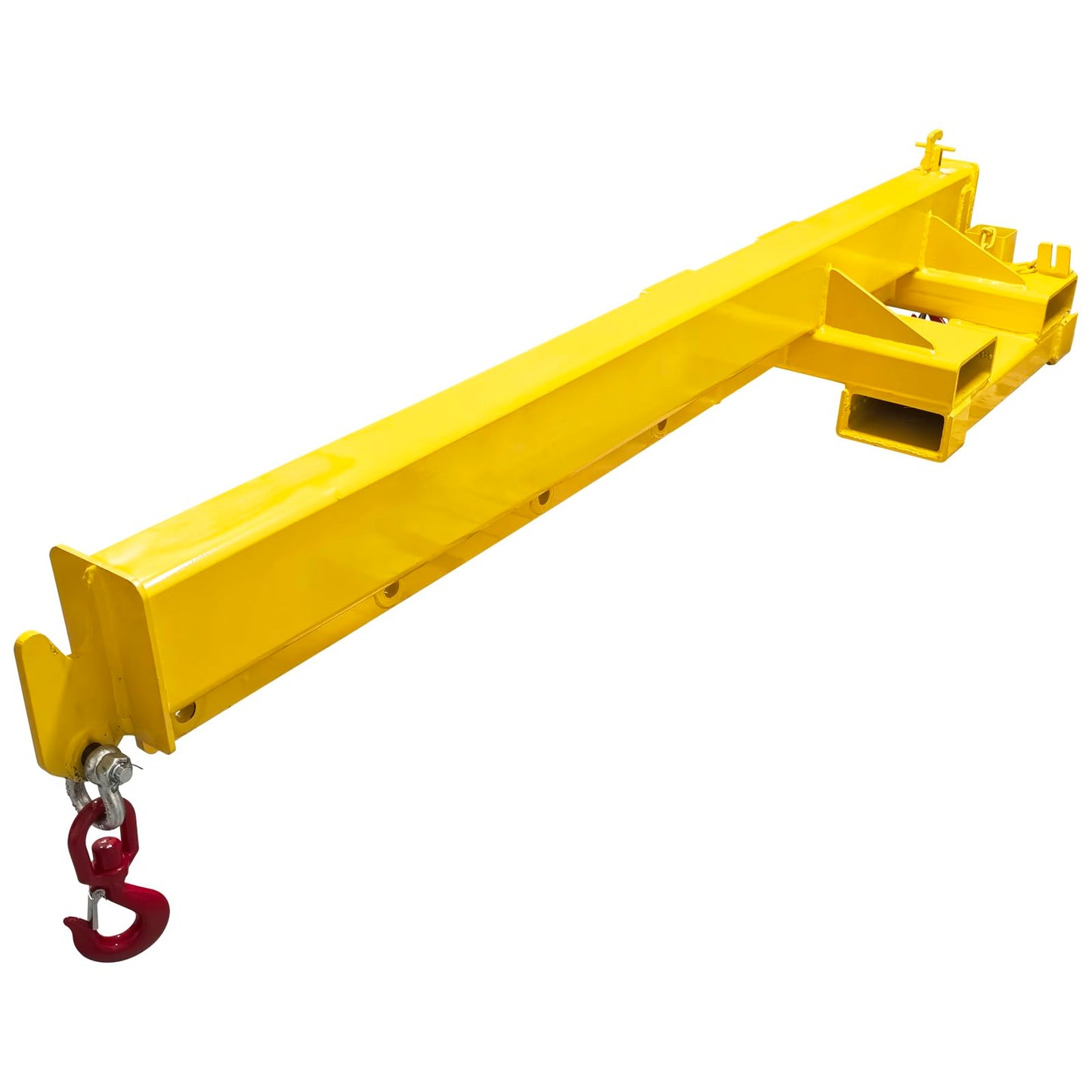 Banfluxion Bidirectional Forklift Jib Boom Crane, 4400LBS/2T Dual-Direction Boom Works in Transverse & Longitudinal, Adjustable Telescopic Mobile Lifting Hoist with 2 Hooks, for Forklifts & Hoists
