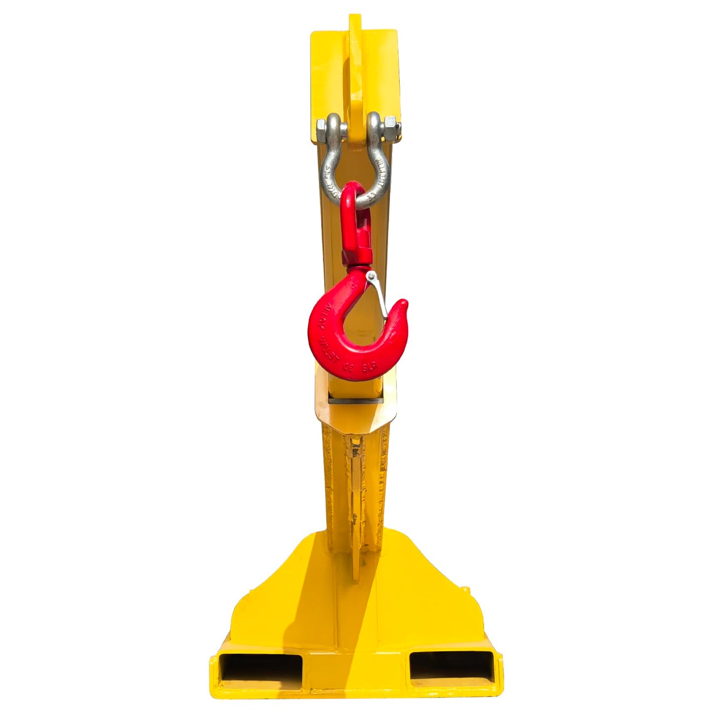 Banfluxion Forklift Jib Boom Crane, 11000LBS/5T Capacity Heavy Duty Telescopic Crane, Manual Adjustable Arm Extends to 96.5 Inch, with Truss Boom & Hook for Warehouse, Factory, Equipment Handling