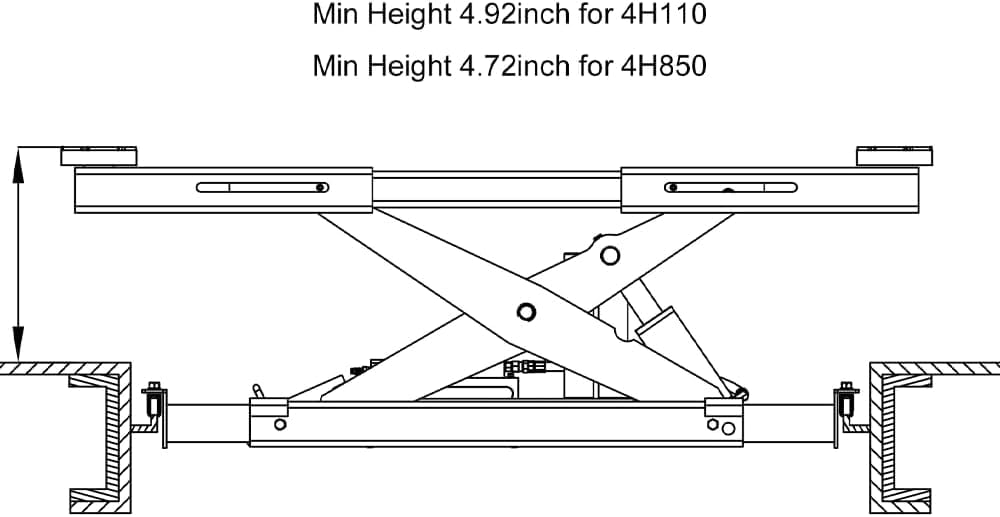 Rolling Jack, 5000Lbs Capacity, Car Slide Jack for KT-4H110 & KT-4H850 4-Post Lifts, Low Profile Truck Service