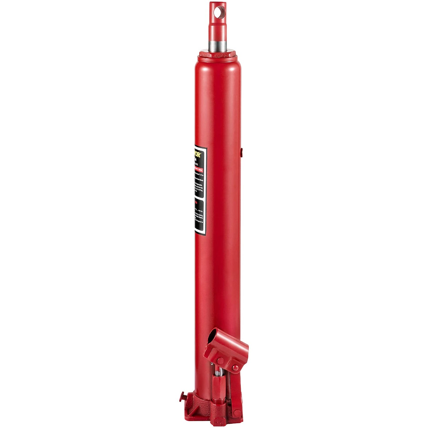 VEVOR 4 Ton Hydraulic Long Ram Jack, Cherry Picker Ram with Single Piston Pump, Manual Engine Hoist Cylinder with Handle and Flat Base, for Garage & Engine Lifting, Red