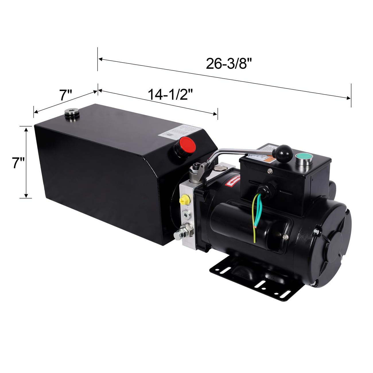 Heavy-Duty Hydraulic Power Unit for Car Lifts, AC 220V Single Phase, Replacement Pump for 2-Post & 4-Post Lifts, Auto Shop Equipment (Black, 10 Quart)