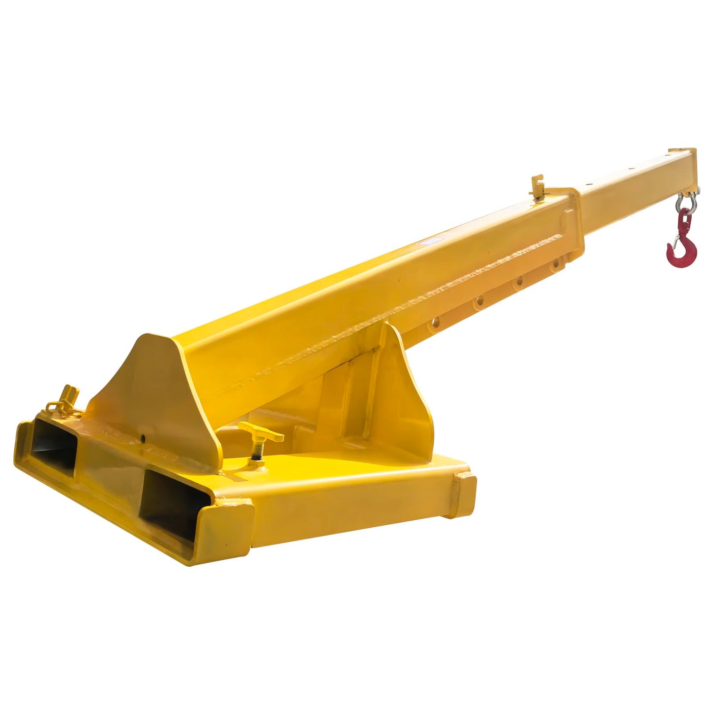 Banfluxion Forklift Jib Boom Crane, 8800LBS/4T Capacity Heavy Duty Telescopic Crane, Manual Adjustable Arm Extends to 94.5 Inch, with Truss Boom & Hook for Warehouse, Factory, Equipment Handling