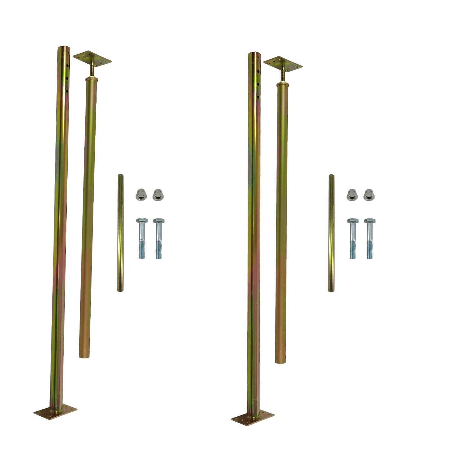 ZANURA 59" - 100" Adjustable House Floor Wall Jack Post Pole Rod Fit for Leveling Framing Basement Crawlspace Beam Roof, 2 Pack