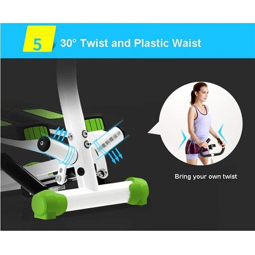 Stepper,Mini-Swing Stair Step Machine for Exercise Adjustable Aerobic Twist Home Multifunctional Fitness Equipment with Safety Handlebars