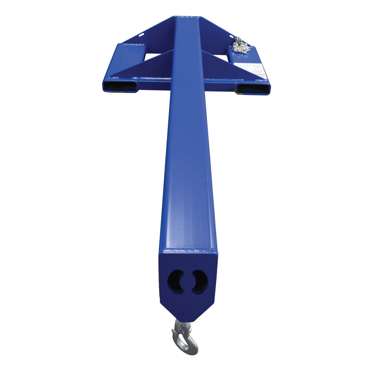 Vestil LM-EBNT-8-30 Steel Economy Non Telescoping Lift Boom 30 In Fork Pocket Center 8,000 Lb. Capacity Blue and Yellow