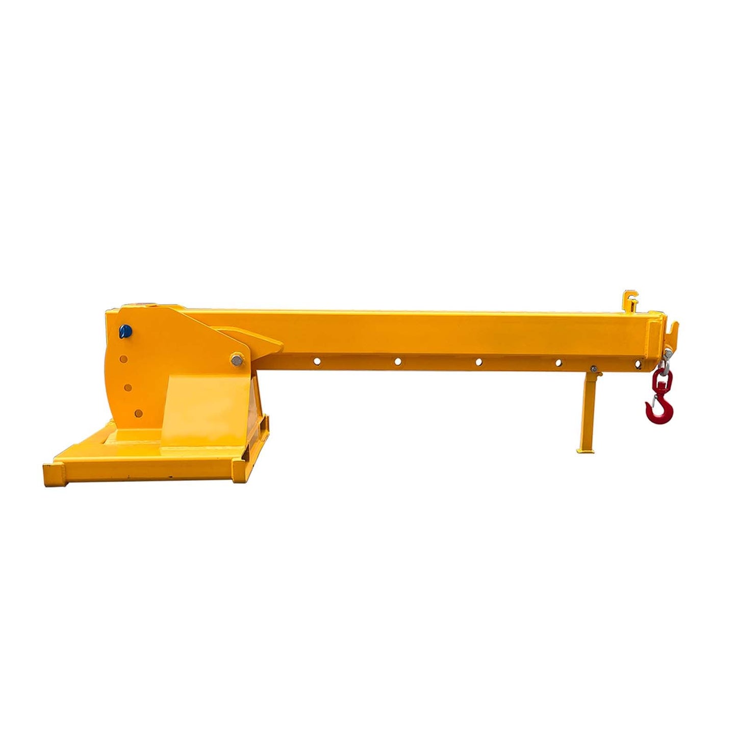 JARYANNIX Forklift Jib Boom Crane, 2T 12ft Forklift Mobile Crane with 2 Hooks Hoist, 0-75° Adjustable Tilt, for Towing Handling Equipment, Adjustable Telescopic Booms Attachments