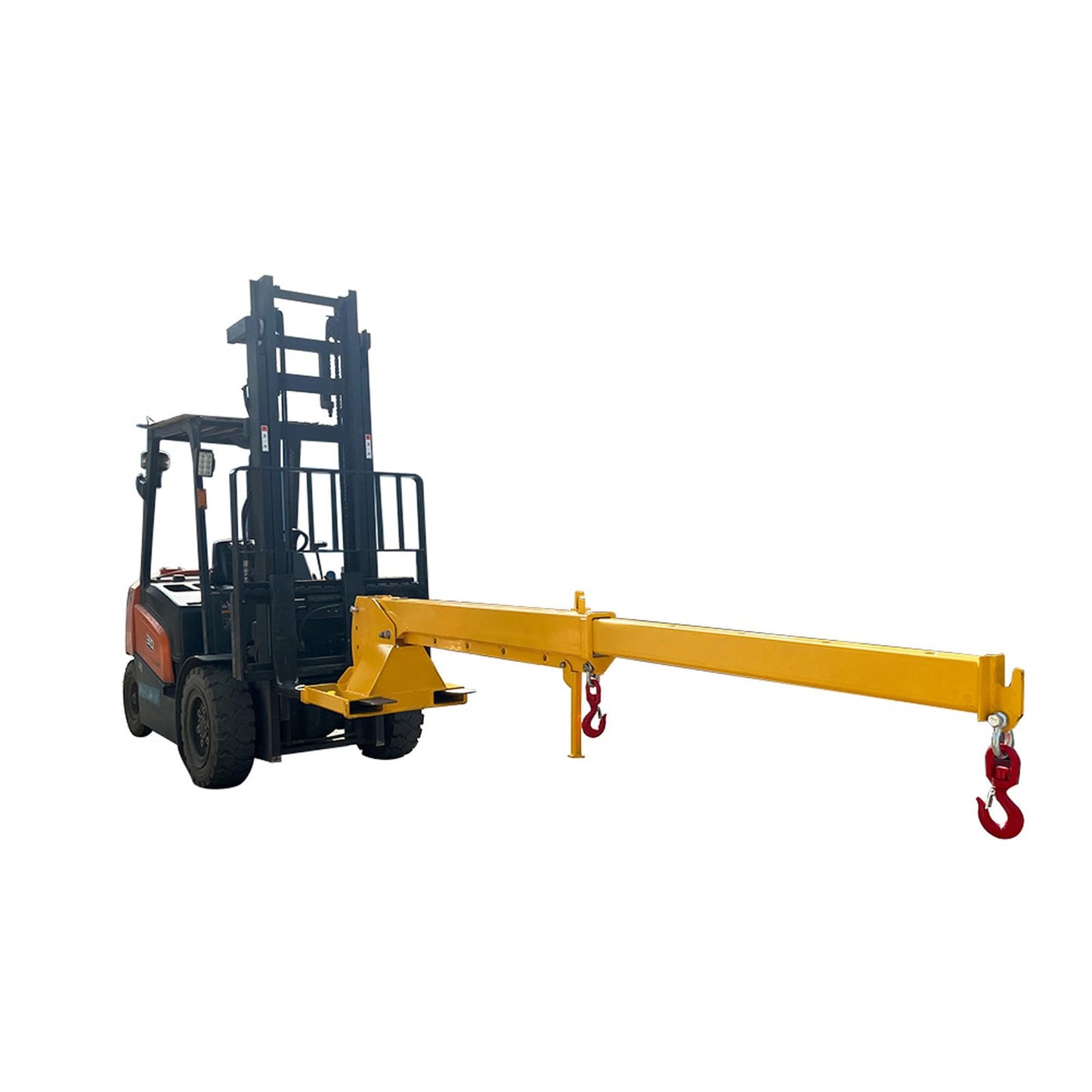WYDDDARY Adjustable Mobile Crane Lifting Hoist Truss Jib Boom Hook Forklift Telescopic Arm with Adjustable Tilt Angle for Forklift Towing Handling(6614LbS Lift Capacity)