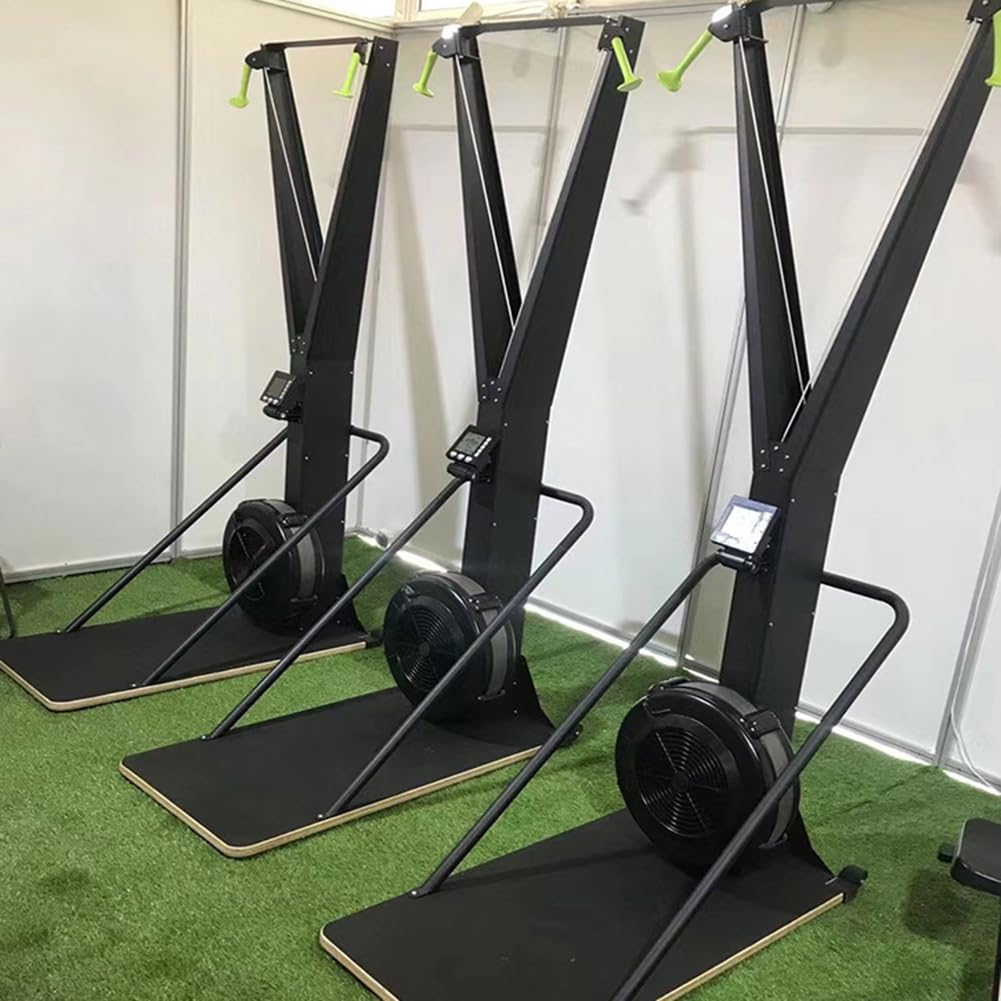 UPWONEA Wind Resistance Ski Machine, Indoor Simulated Ski Machine, Aerobic Home Ski Machine, 10-Speed Resistance Adjustment, High-Strength Paddle Rope