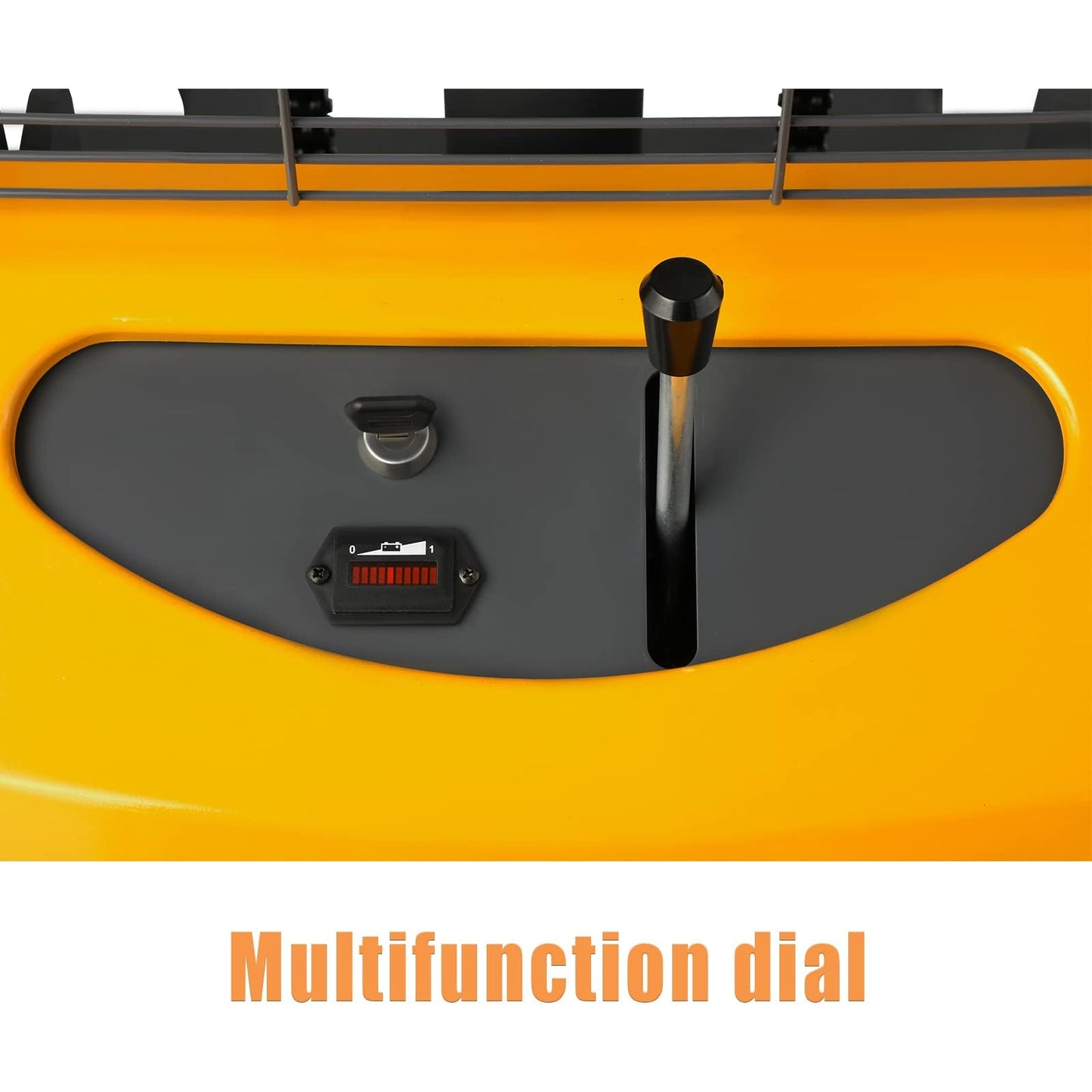 Apollo Semi-Electric Pallet Stacker - Material Lifter with Fixed Legs and Adjustable Forks, 3300lbs Capacity, 118" Lifting Height, Suitable for Open Bottom Pallets