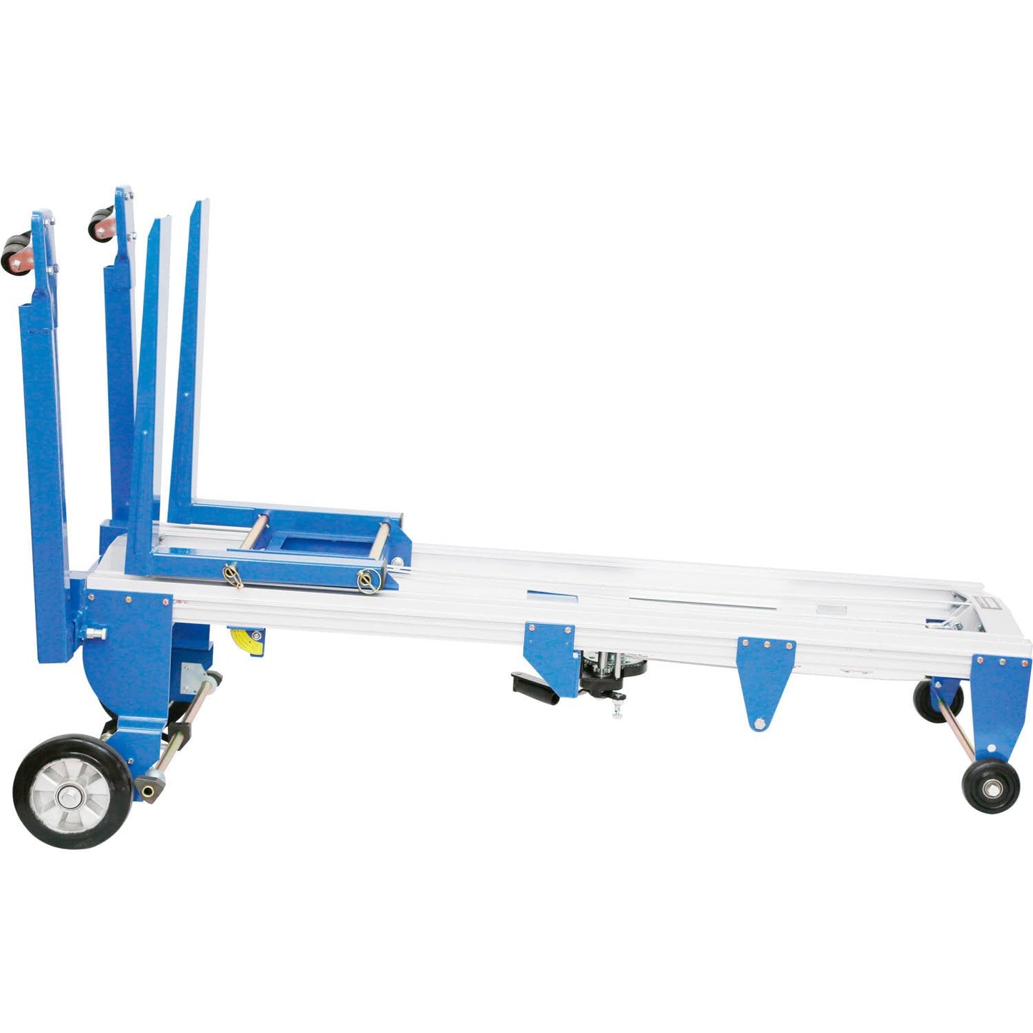 Global Industrial Lightweight Hand Operated Lift Truck with Straddle Legs, 400 Lb. Capacity, 120" Lift Height, for Lifting & Moving Pallets Boxes Bins and More