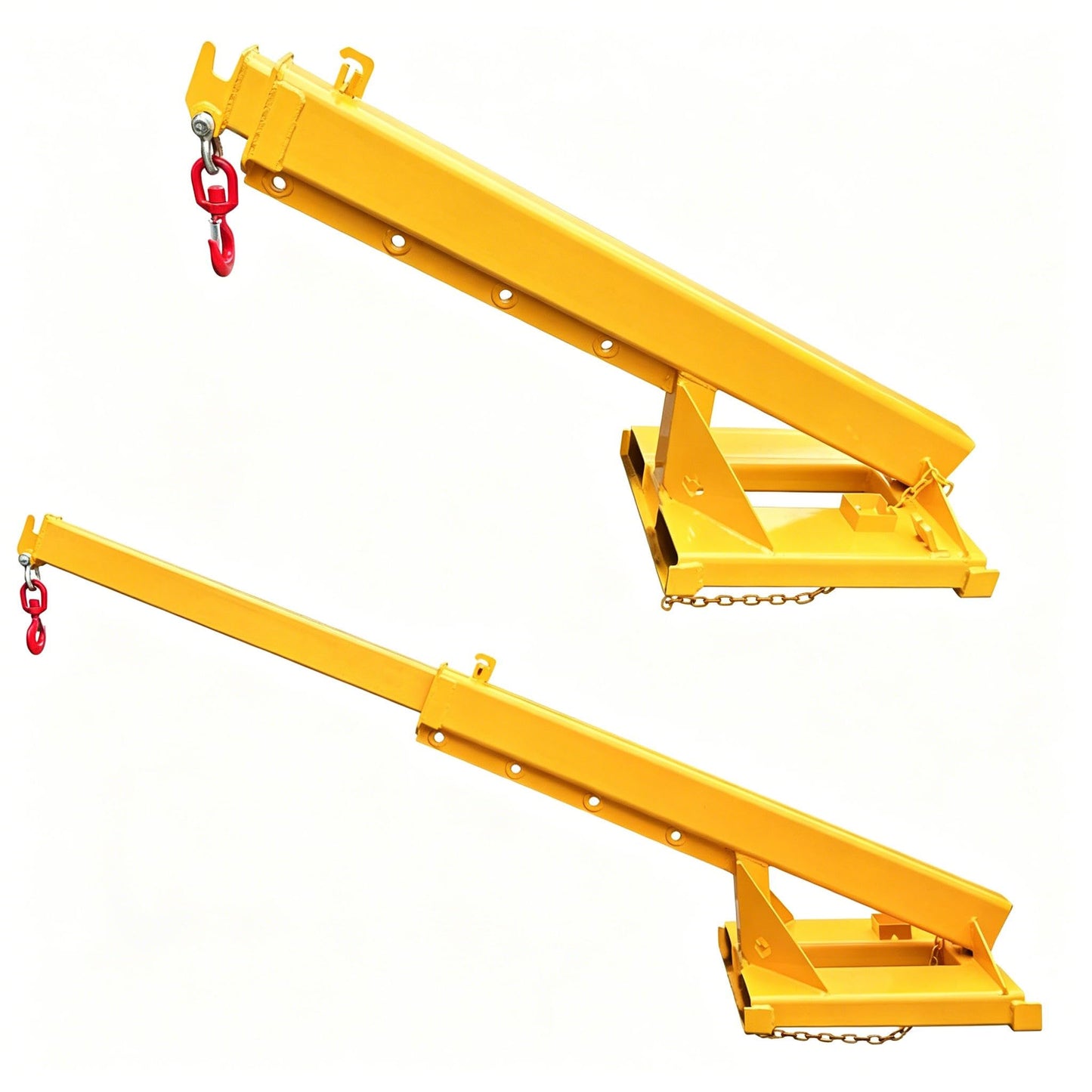 EQCOTWEA Heavy Duty Forklift Jib Boom Crane 6600lbs Load Capacity, Industrial Telescoping Lifting Hoist for Warehouse & Construction, Adjustable Mobile Crane Attachment Extends up to 98 Inches