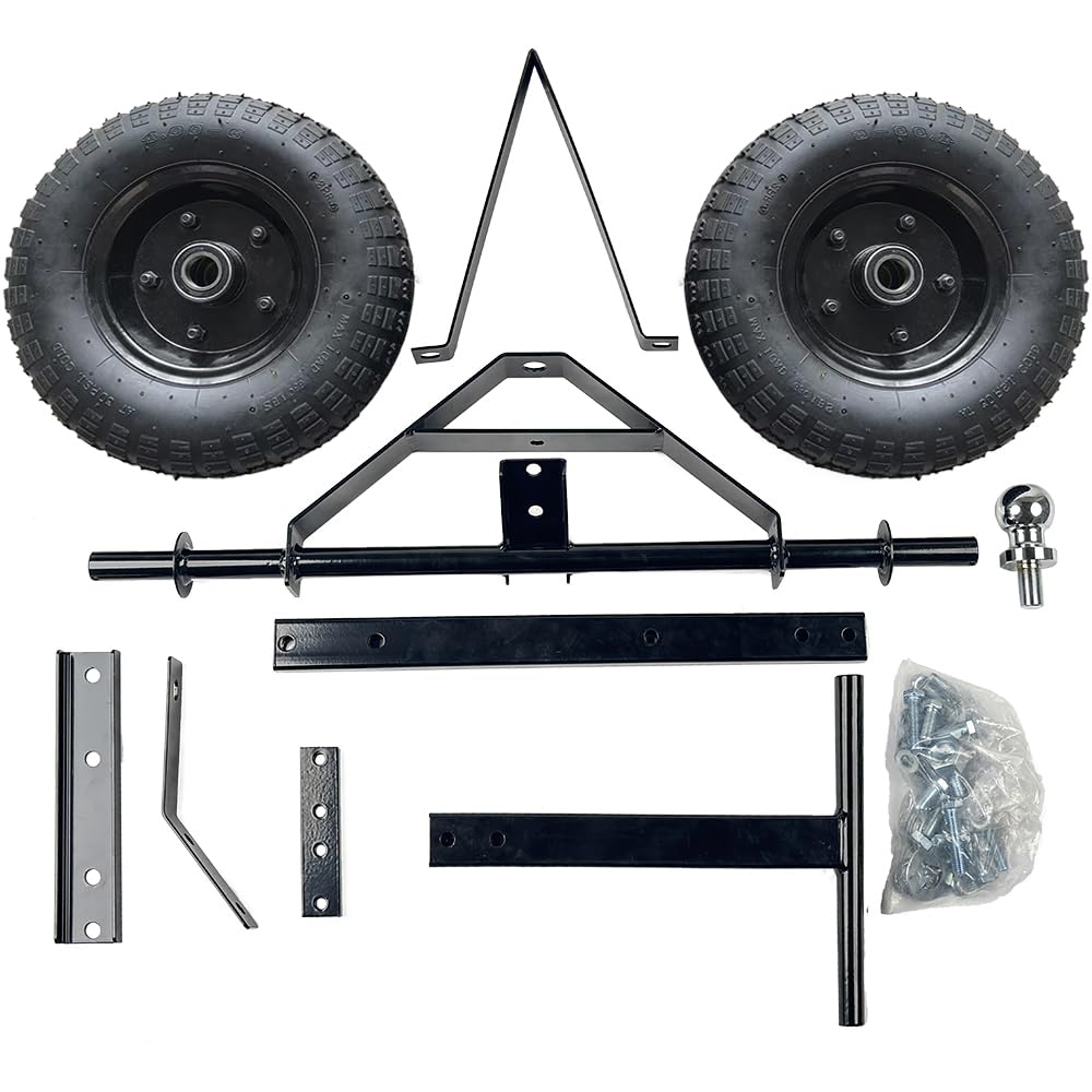 Fouwick 600LBS Trailer Dolly, 1-7/8” Hitch Ball with 12” Pneumatic Tires, Black Powder Coated Steel Trailer Mover Dolly (JT-TC003) Black Wheel