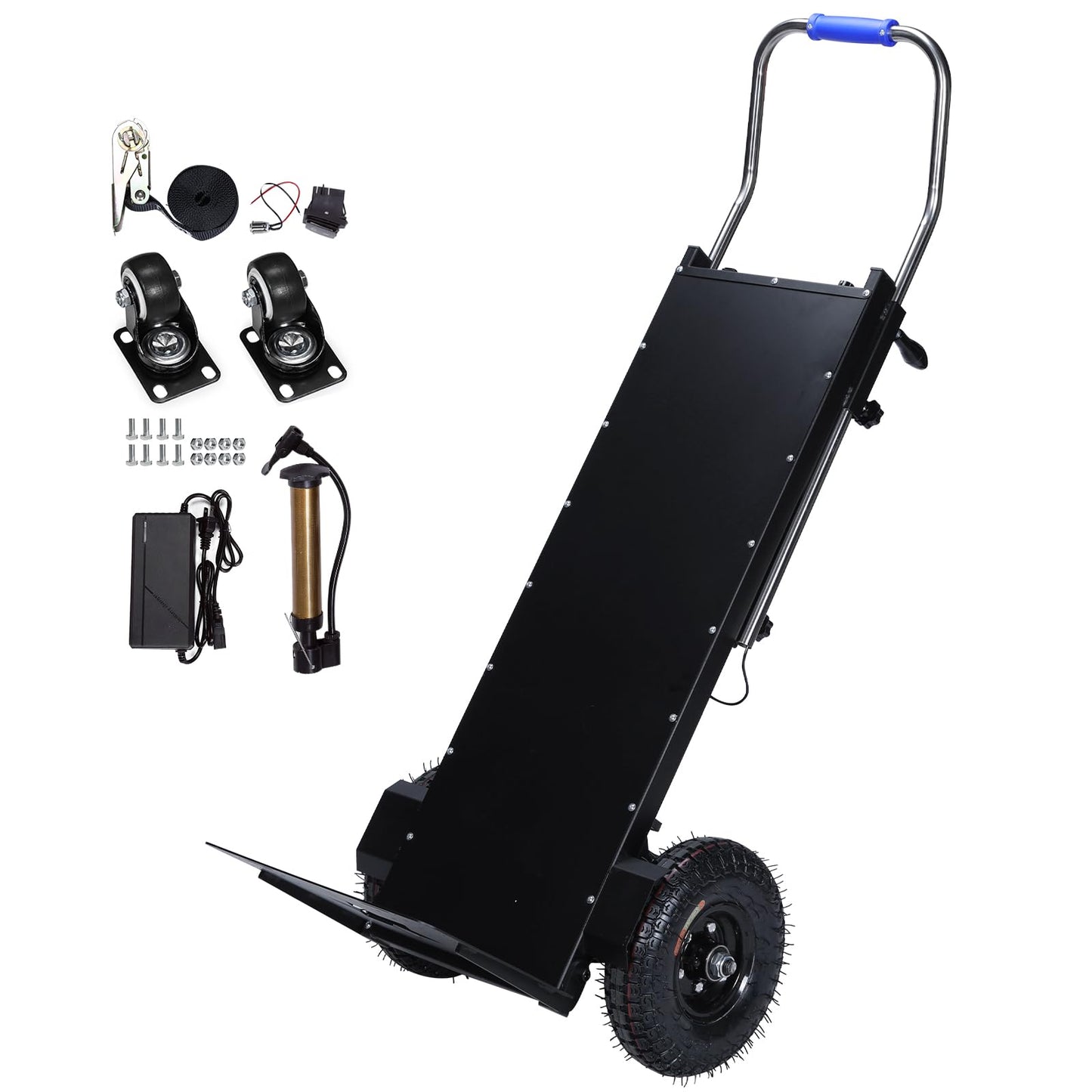 Generic Electric Stair Climbing Hand Trucks 1500W Powered Stair Climber Dolly Cart 880lbs Load Capacity with Rope for Warehouse Logistics Moving Furniture