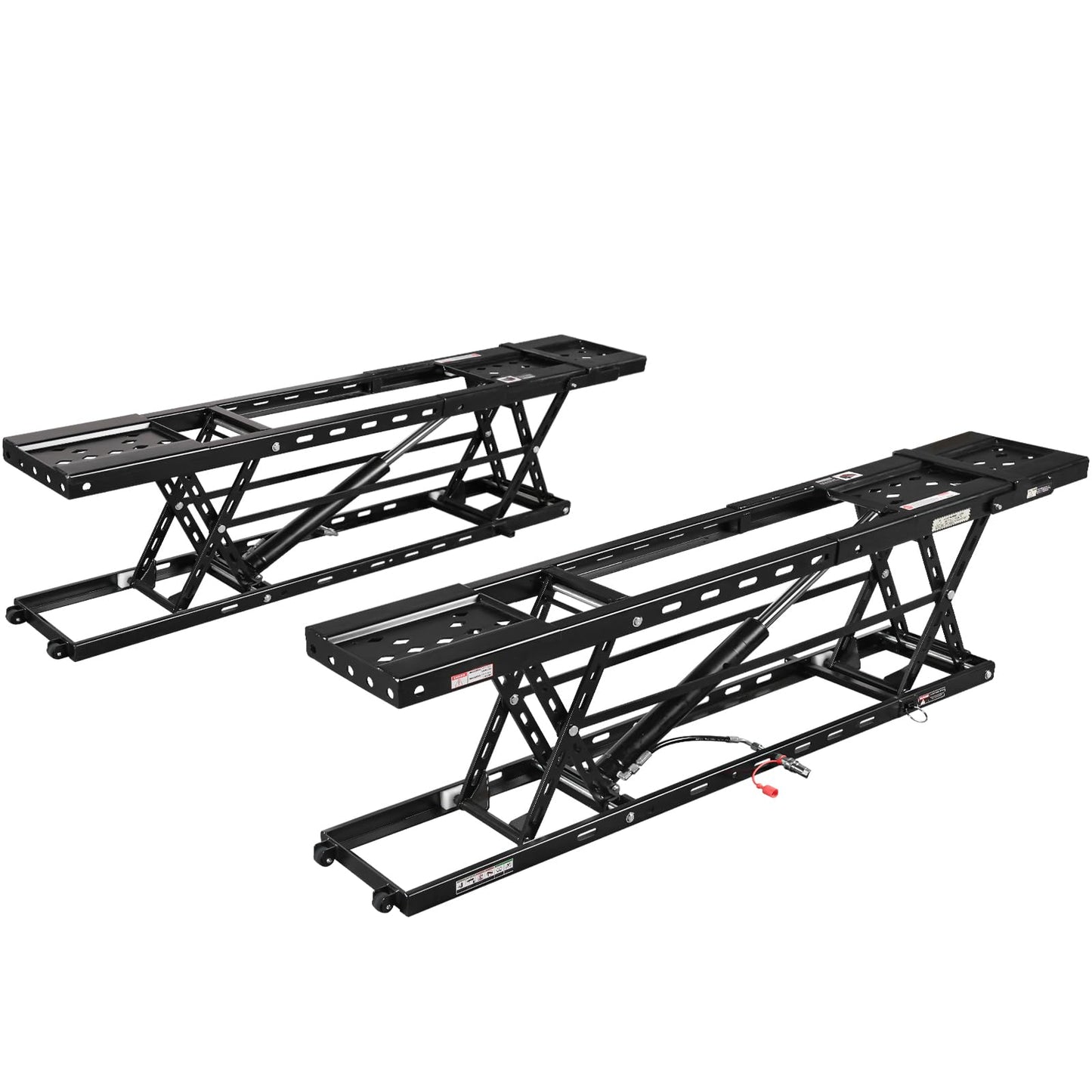 BILT HARD 8000 lb Portable Car Lift, Hydraulic Mid-Rise Auto Lift with 27.4" Max Height, Low Profile 4.48", Heavy-Duty Lift for Sedans, SUVs & Trucks