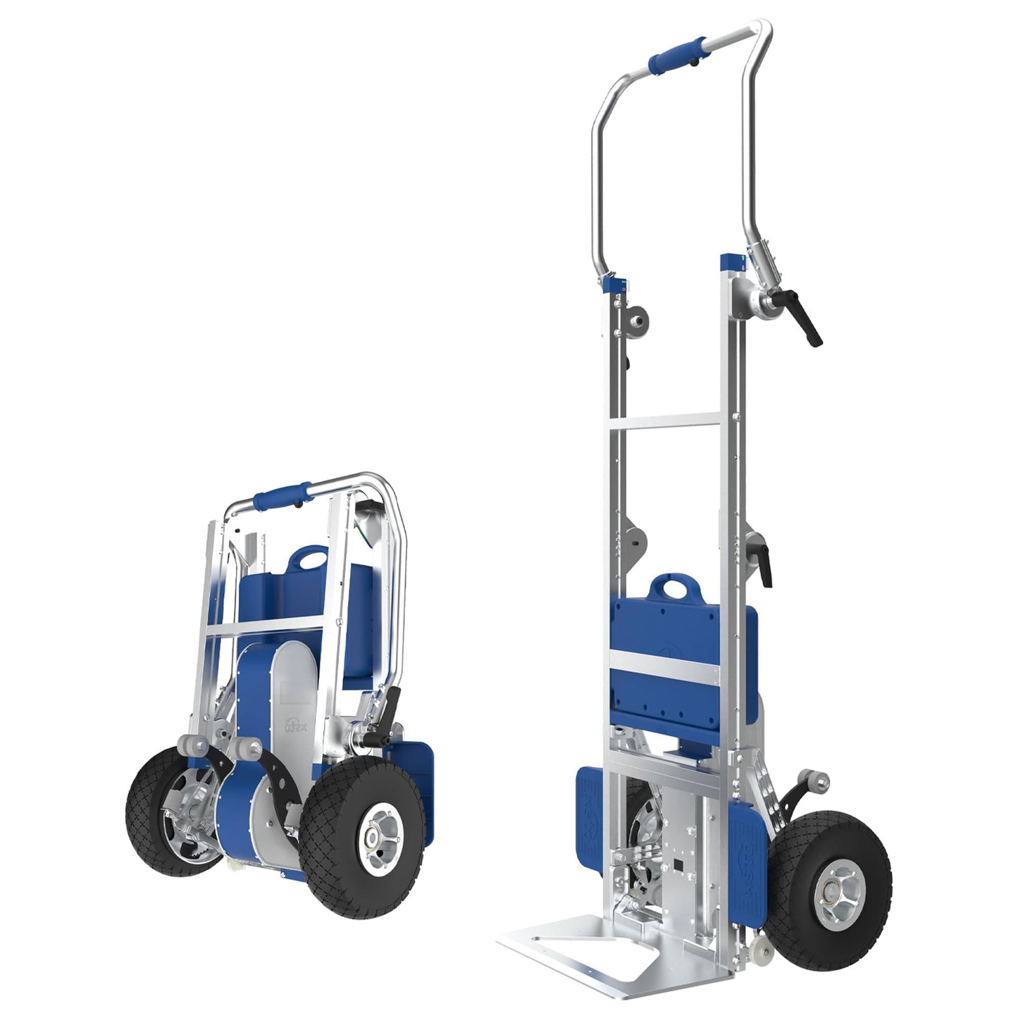 XSTO ZW7170GFC Folding Stair Climbing Hand Trucks Dolly for Moving, 375lbs Load Heavy Duty, Electric Stair Climber Cart with Brakes