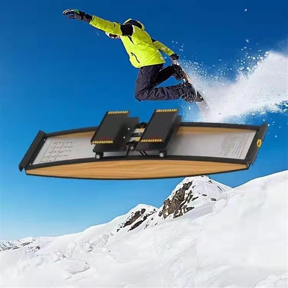 ZIJINGM Indoor Ski Machine, Simulated Ski Exercise Machine, Professional Indoor Fitness Equipment, 150kg Load-Bearing, 0-100kg Adjustable Resistance, for Workout Balance, Aerobic Training