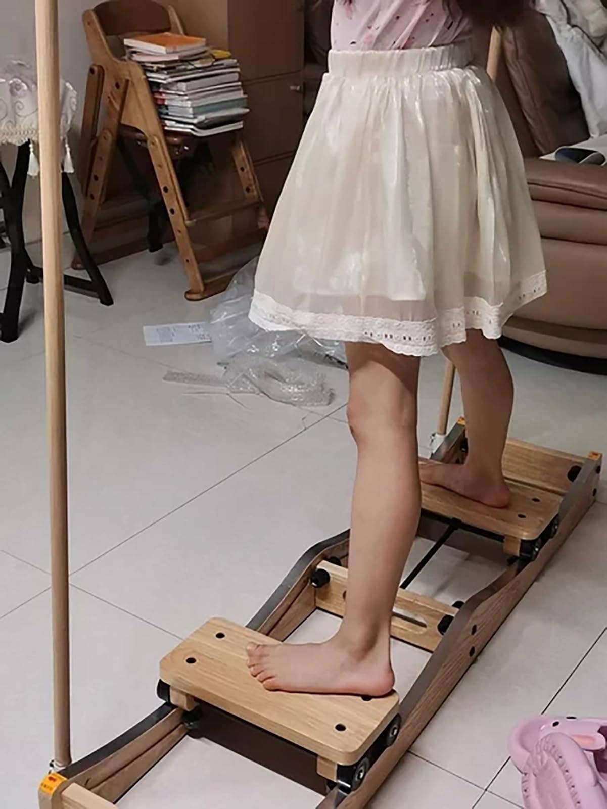 Solid Wood Leg Trainer Ski Training Machine for Women, Logs Leg Exercise Equipment to Strengthen Legs, Home Workouts Cardio Trainer Hip Training Machine