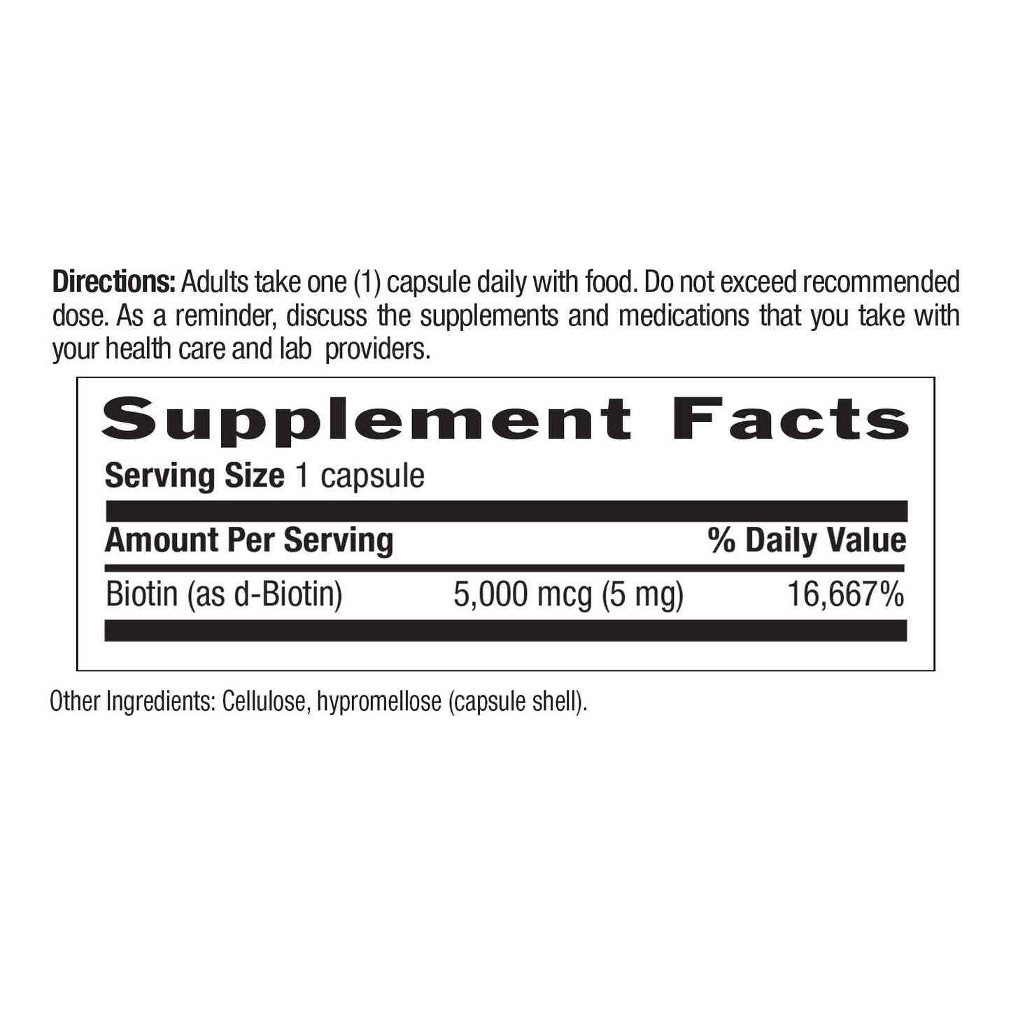 Country Life - Biotin High Potency, 5 mg - 60 Vegan Capsules