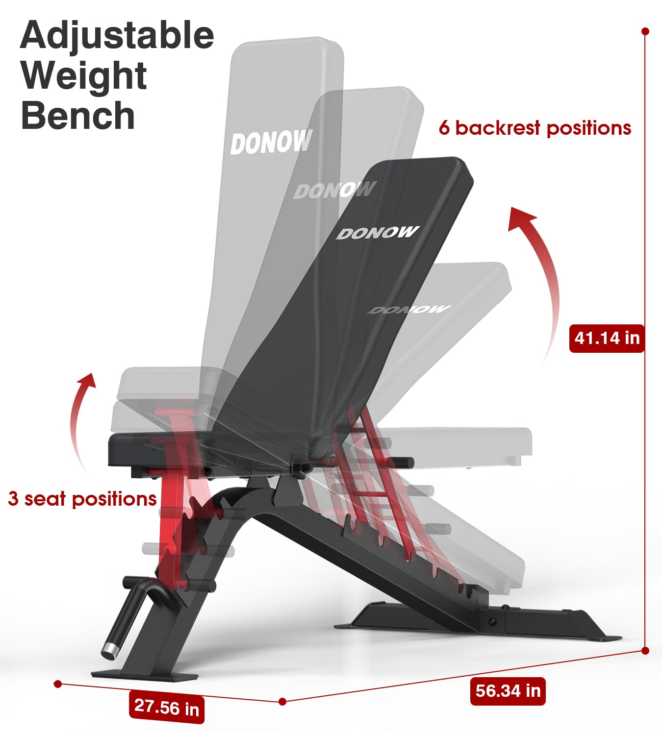DONOW Smith Machine with Weight Stacks, Multi Function Home Gym System Training Power Cage Squat Rack Dual Cable Crossover Machine All in One