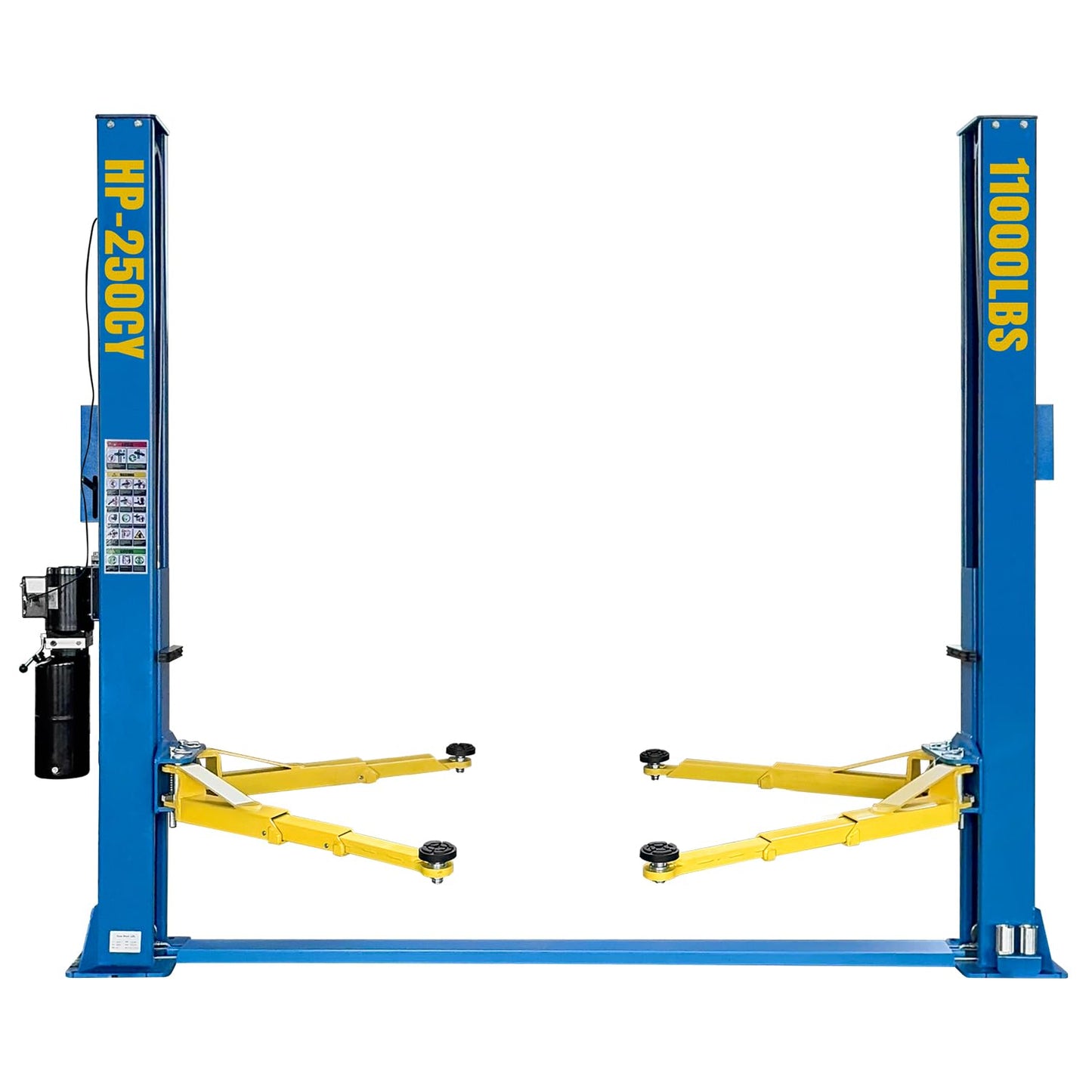 DMC-FPPS 220V Two Post Car Lift 11,000 LBS, Single-Sided Unlocking Heavy Duty Floor Plate 2 Posts Auto Hoist Truck Lift for Garage 3 Year Warranty