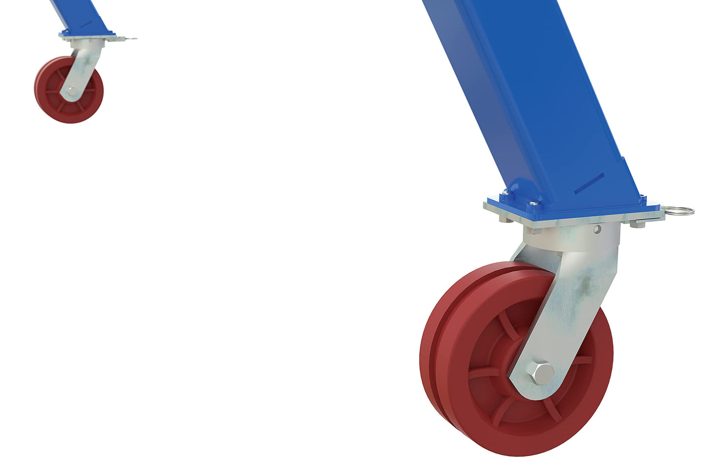 Vestil AHS-8-10-16-VG Steel Adjustable Height Gantry Crane with V-Groove Cast Iron Casters 10 Ft. x 16 Ft. 8000 Lb. Capacity Blue