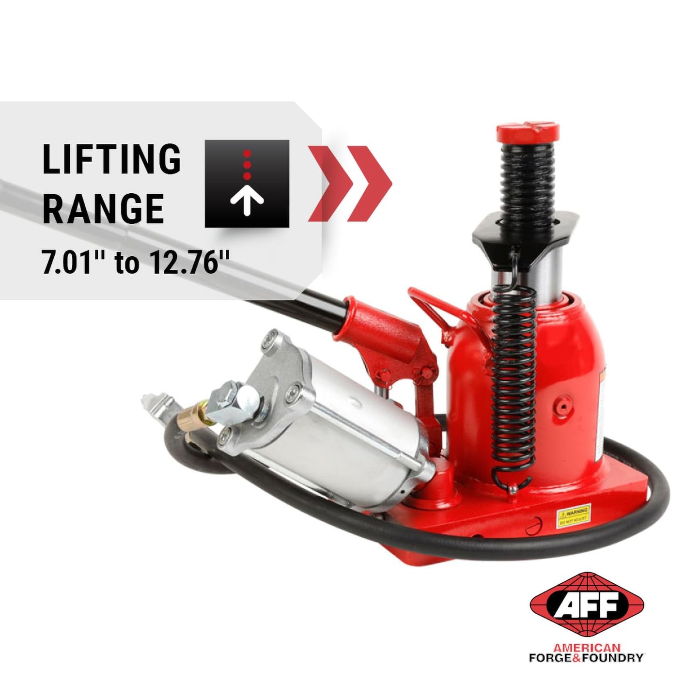 AFF 20 Ton Bottle Jack - Manual & Air Assist Hydraulic Jack for Lifting Heavy Trucks & Equipment - Super Duty
