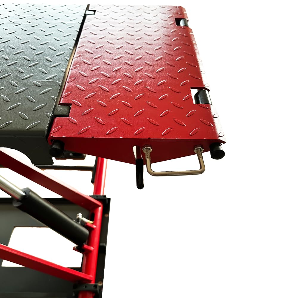 KATOOL Portable Mid Rise Car Lift 7000lbs Lifting Capacity Max. Lifting Height 39" (More Easy to Access) Adjustable Scissor Car Lift Scissor Quick Jack for Home Garage and Shop, 110V