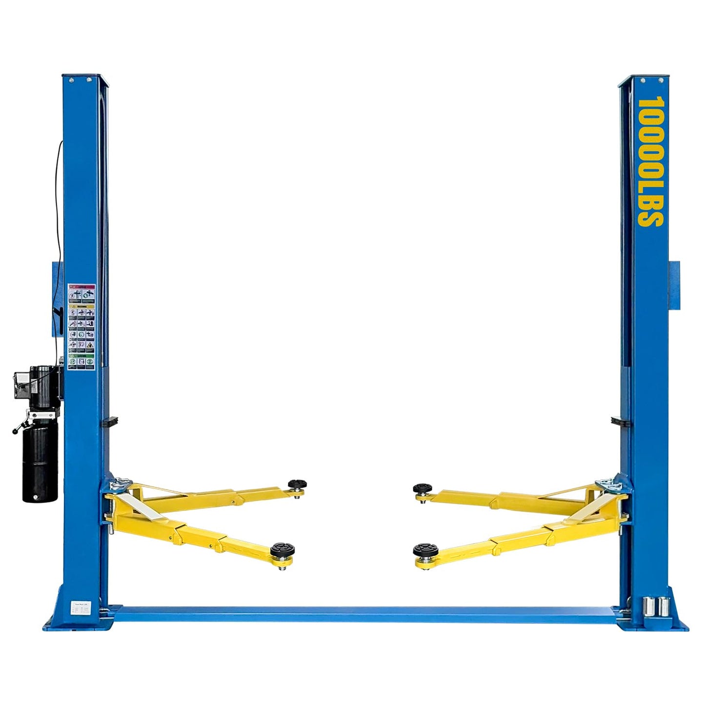 DMC-FPPS 220V Two Post Car Lift 10,000 LBS Floor Plate, Single-Sided Unlocking 2 Posts Auto Hoist Truck Lift for Garage 3 Year Warranty