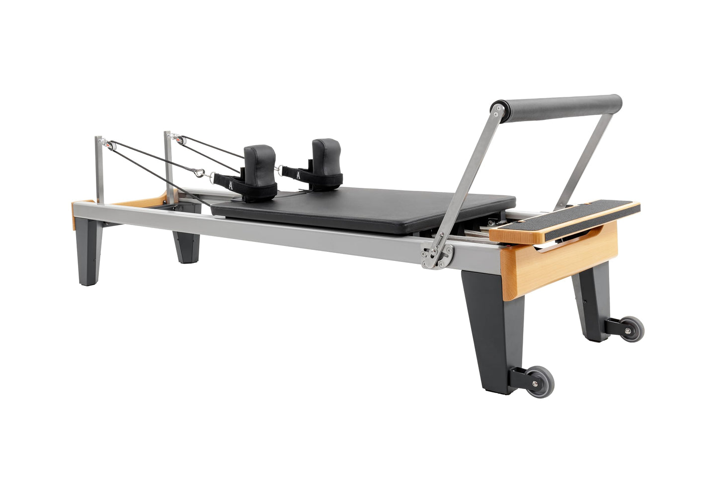 Pilates Reformer Machine with 16" Raised Legs, Foot Strap & Loop Handles – Aluminum Frame, Upright Storage – Ideal for Seniors, Beginners & Small Spaces – Supports 330 lbs – (Summer Sale)