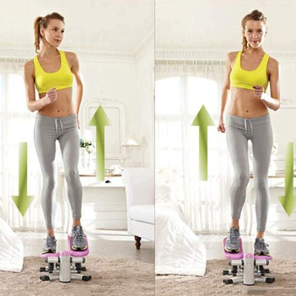 Portable Twist Stair Stepper Twisting Step Fitness Machine with LCD Monitor Multi-Function Walking Machine (Green)