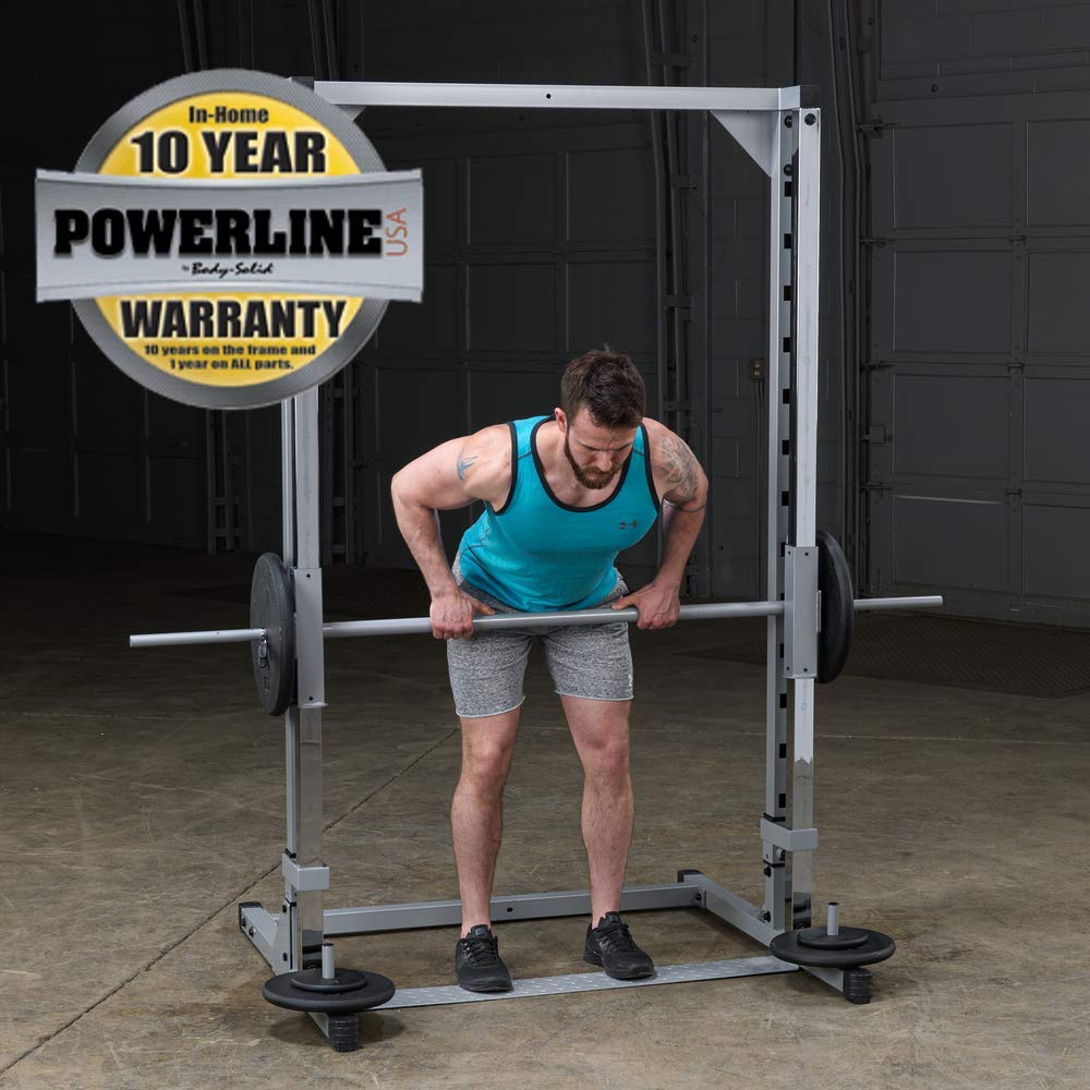 Powerline (PSM144X) Smith Machine by Body-Solid - Strength Training Equipment with Super-Glide Carriage, Adjustable Safeties, and Dual-Lock Safety Spotter Catch System