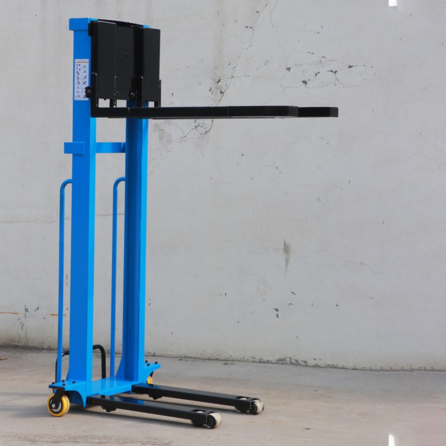Electric Forklift Pallet Stacker, Hydraulic Portable Material Lift, Portable Electric Forklift, 500 Kg/1100 Lb Load(Move,1.6m/5.24ft)