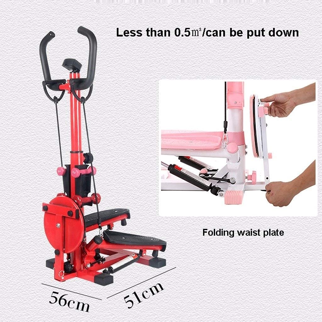 Mini-Stepper Swing Stepper Mini Stepper with Handle Bar and Twist Machine Home Stair Step Machiner Multifunctional Fitne