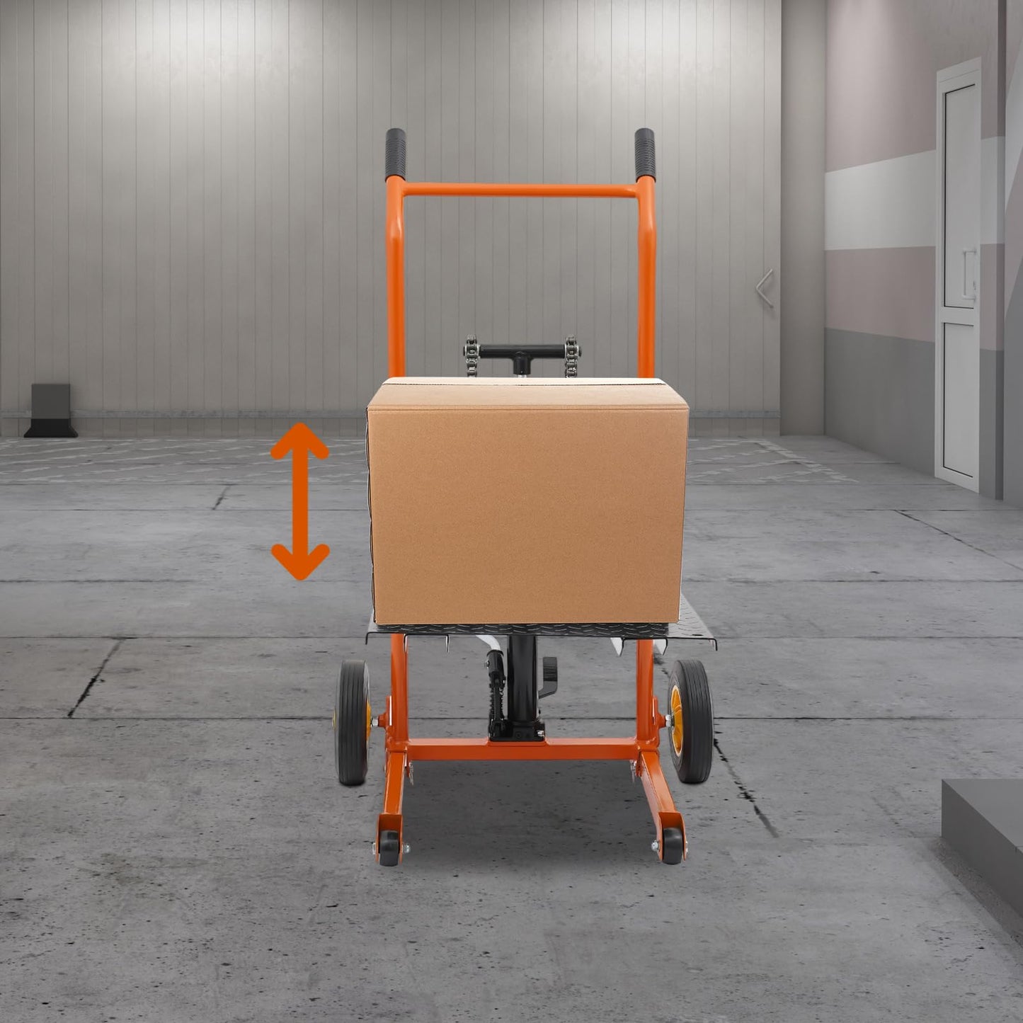 Hydraulic Material Lift Winch Stacker 577 lbs Capacity, Heavy Duty Adjustable Lift Stacker, 35.43in Max Lift, Hand Hydraulic Material Lift Pallet Truck for Workshops, Warehouses, Factories
