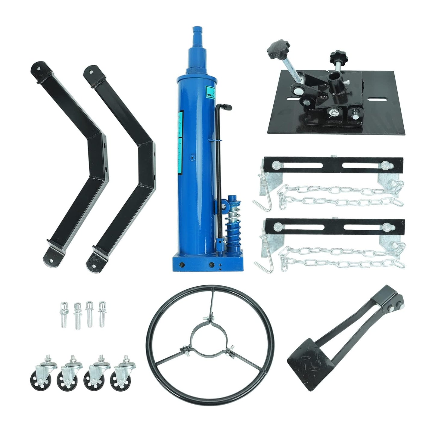 BLACKHORSE-RACING Transmission Jack, 1660lbs / 0.75 Ton 2 Stage Hydraulic Telescopic Jack with Foot Pedal, 35" - 72" Adjustable Height Lift Hoist Heavy Duty