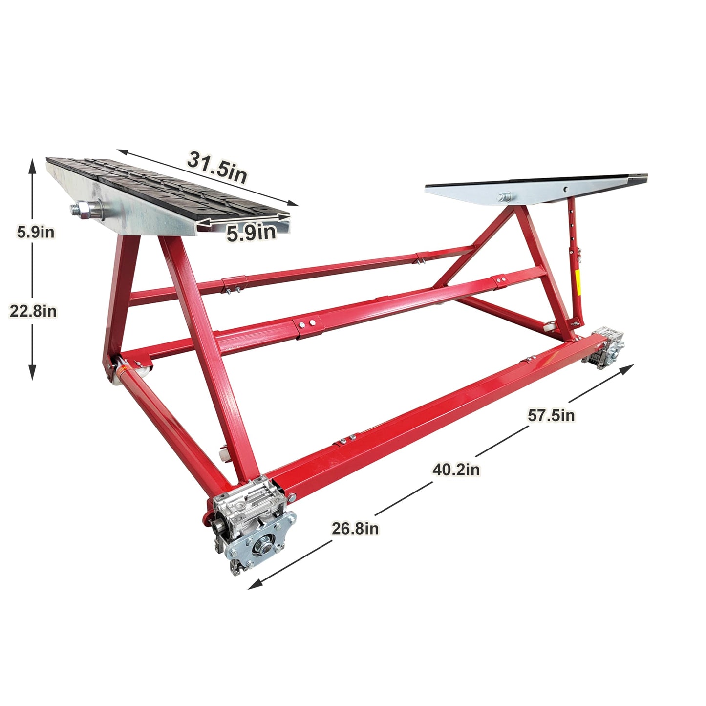 TECHTONGDA Portable Car Lifter Dual Workbench Auto Scissor Lift, Three Adjustable Sizes 4400LBS Load Capacity for Automotive Garages Repair Centers
