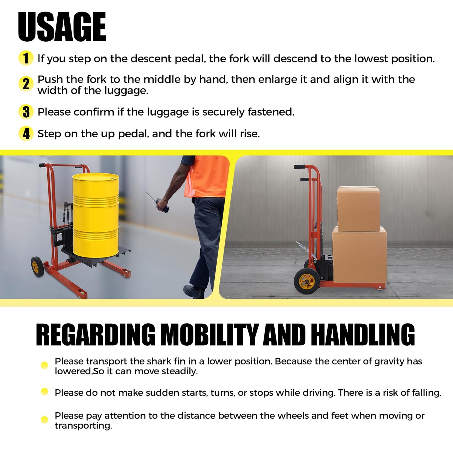 Hydraulic Material Lift Pallet Truck 577 lbs Manual Winch Stacker 35.43" Max Lift Height, Lift Table Cart with 9" Casters