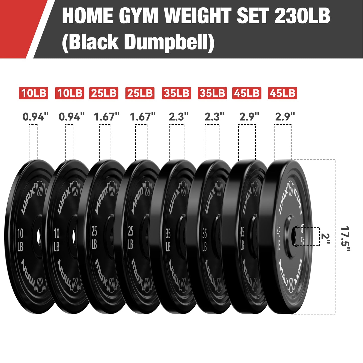 Waxman Smith Machine, 2200lbs Squat Rack with Pull Down System & Cable Crossover Machine, Training Equipment with Leg Hold, Down Attachment for Garage and Home Gym Packagewith 340lBS Black Plates