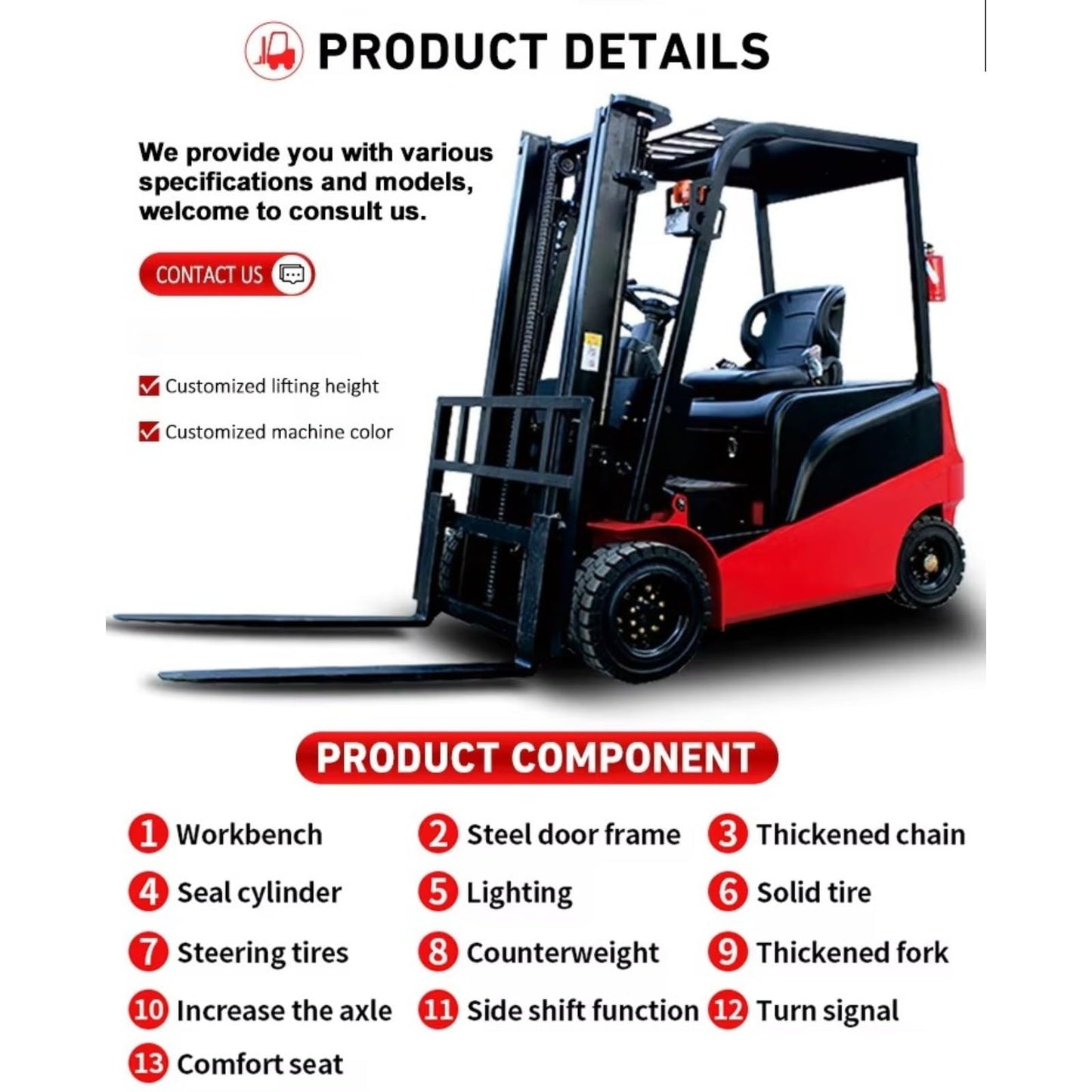Electric Forklift Stacker – High-Capacity Electric Forklift for Express Logistics – 1 to 3 Ton Capacity, Compact Lift for Narrow Aisles and Tight Spaces