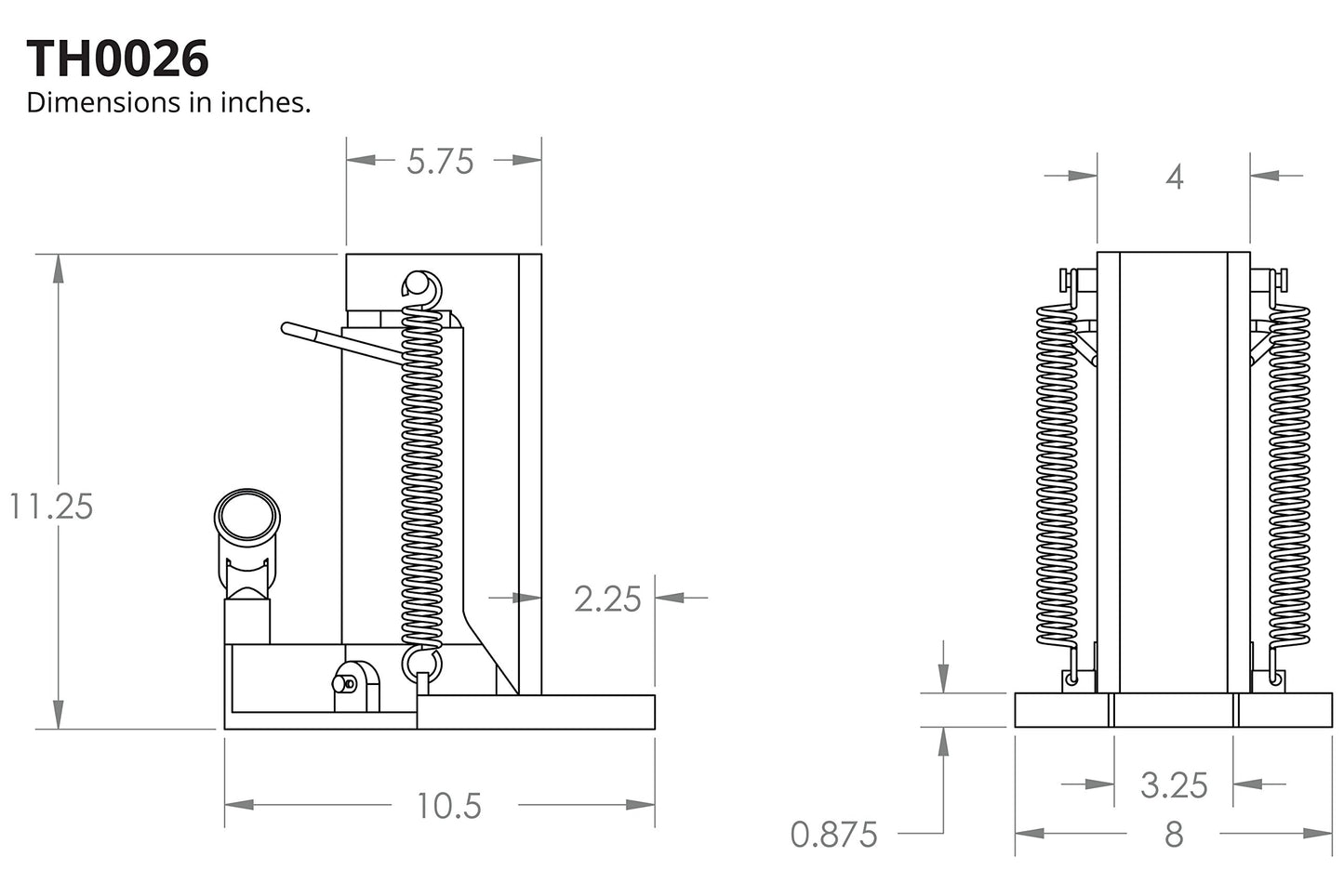 TEMCo Hydraulic Container/Machine Toe Jack (10 Ton - 20 Ton) Lift Capacity TH0026