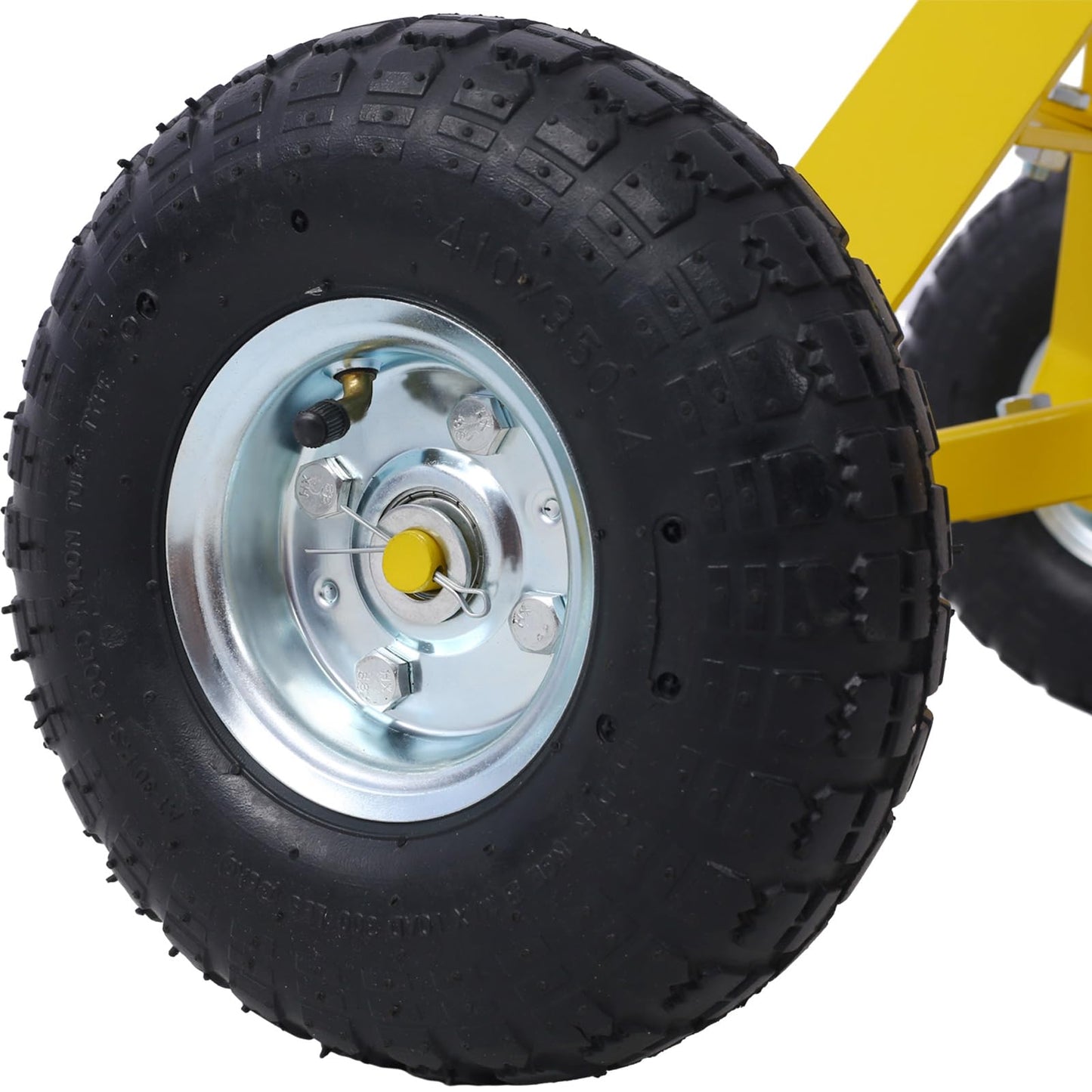 S.Walt 600 LB Load Capacity Trailer Dolly, Heavy Duty 2-Wheel Hand Trailer Mover with 1-7/8" Hitch Ball, Dual 10” Pneumatic Tires for RV, Boat & Utility Trailers, Yellow