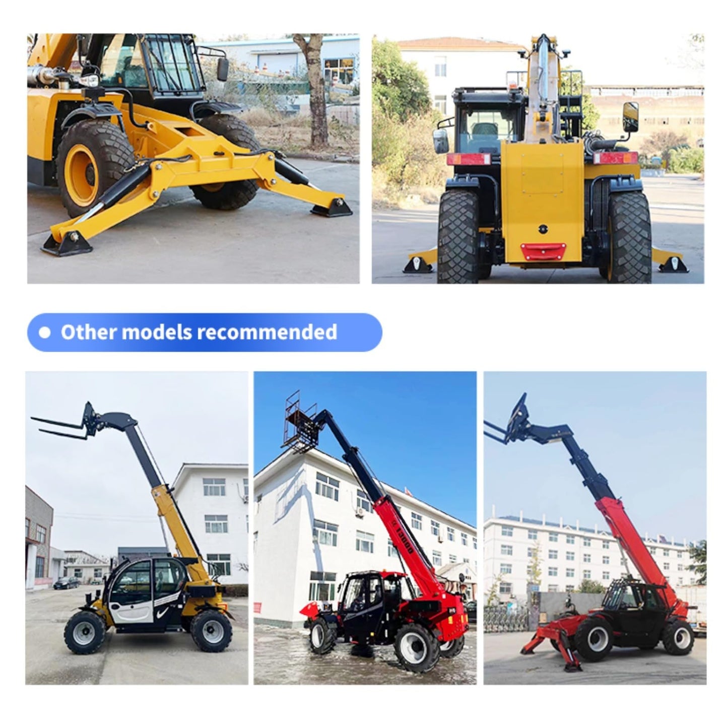 Heavy-Duty Telescopic Boom Forklift, Rough Terrain Forklift – 1–3 Ton Telehandler for Industrial Material Handling & Jobsite Logistics