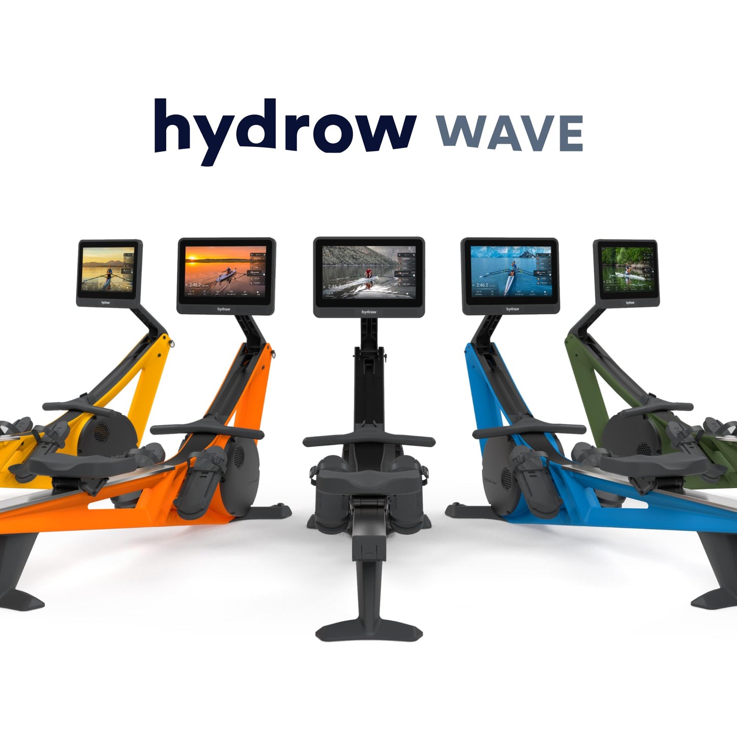 Hydrow Wave Rowing Machine for Home with Immersive 16'' HD Touchscreen - Live Row Machine Home Workout, Magnetic Drag Technology, 375 lb Weight Capacity Magnetic Rower - 30-Day Trial & Year Warranty