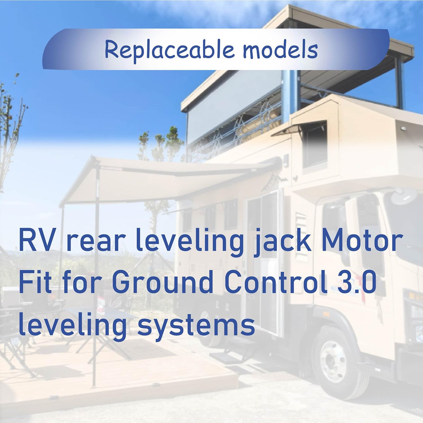 REAXOAL 343758 5th Wheel RV Leveling Jack Motor Fit for Lippert Hall Effect Ground Control 3.0 Leveling Systems with Wiring Harness