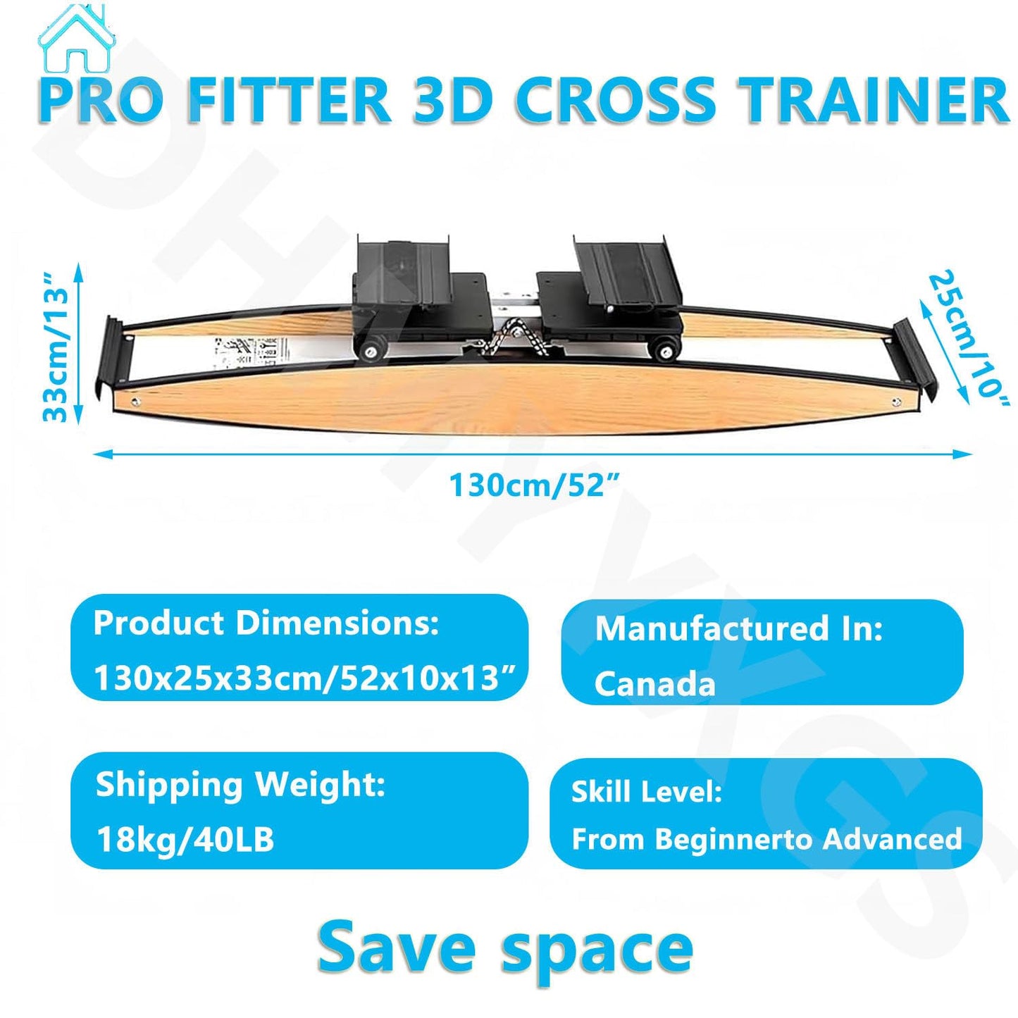 Ski Simulator,Indoor Ski 3D Cross Trainer,Ski Exercise Machine,Waist Training Ski Simulator,Board Exercise Machine,150kg Load,for Waist,Abdomen and Leg Training