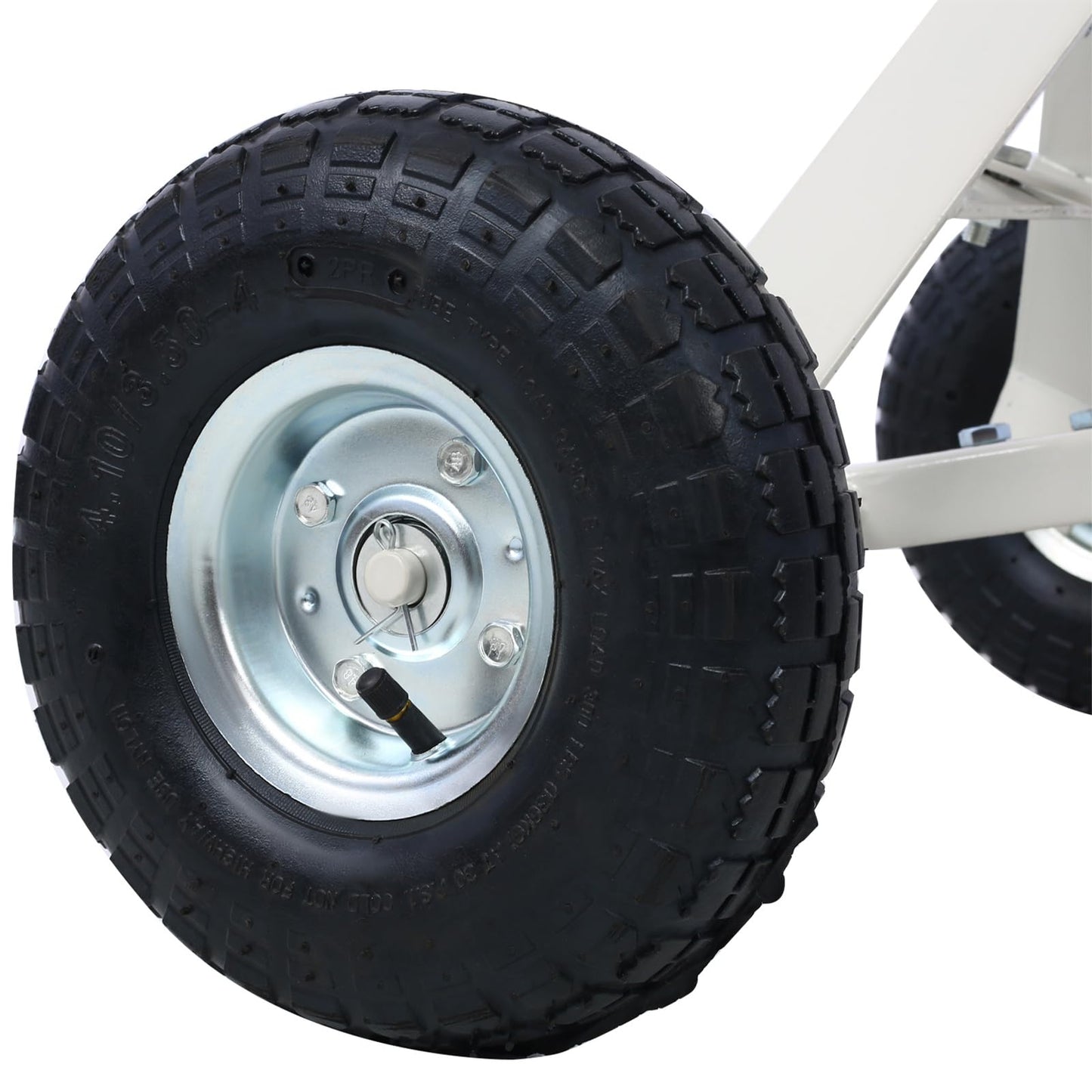 600 LB Load Capacity Trailer Dolly, Heavy Duty 2-Wheel Hand Trailer Mover with 1-7/8" Hitch Ball, Dual 10” Pneumatic Tires for RV, Boat & Utility Trailers, Gray