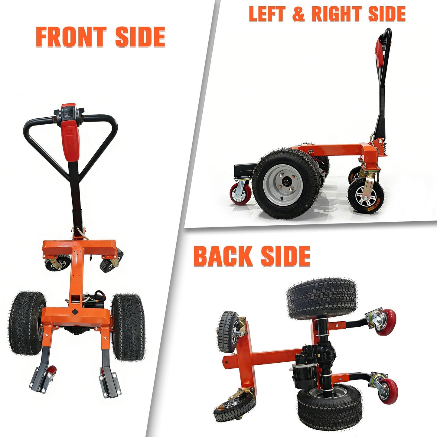 kaiwrxin Electric Trailer Dolly, 7500 Lbs Max Trailer Weight, All-Terrain 6-Wheel Anti-Tip Design & Handheld Reverse/Drive/Brake, 2“ & 4“Ball Hitch Mount for RVs, Car Trailers, Campers 2a7