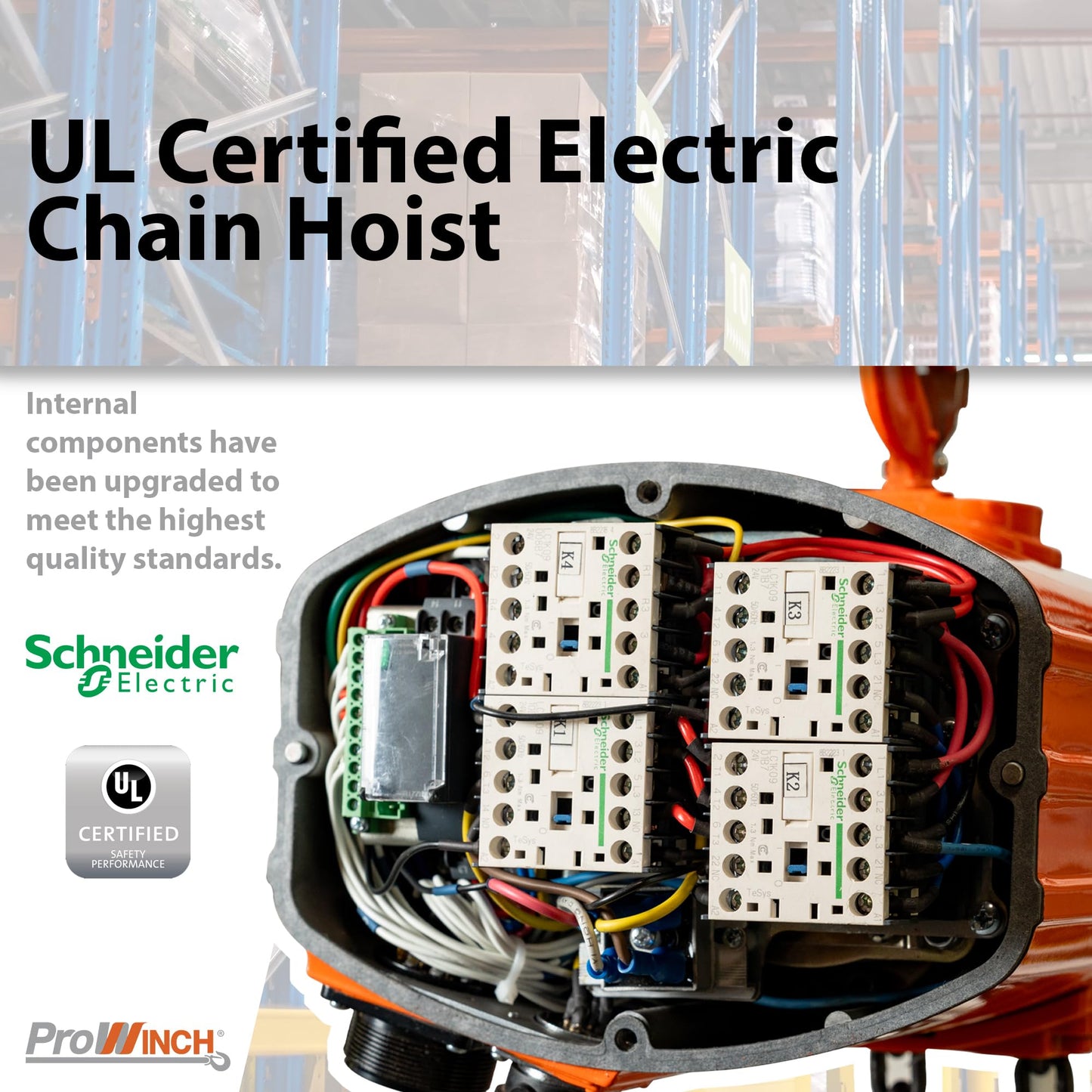 Prowinch Portable Electric Hoist - 1000 lbs Electric Chain Hoist with Wireless & Wired Remote Control, 20 ft, Single-Phase Dual Voltage 110~120V/220~240V, G100 Chain, Overhead Crane1 Speed